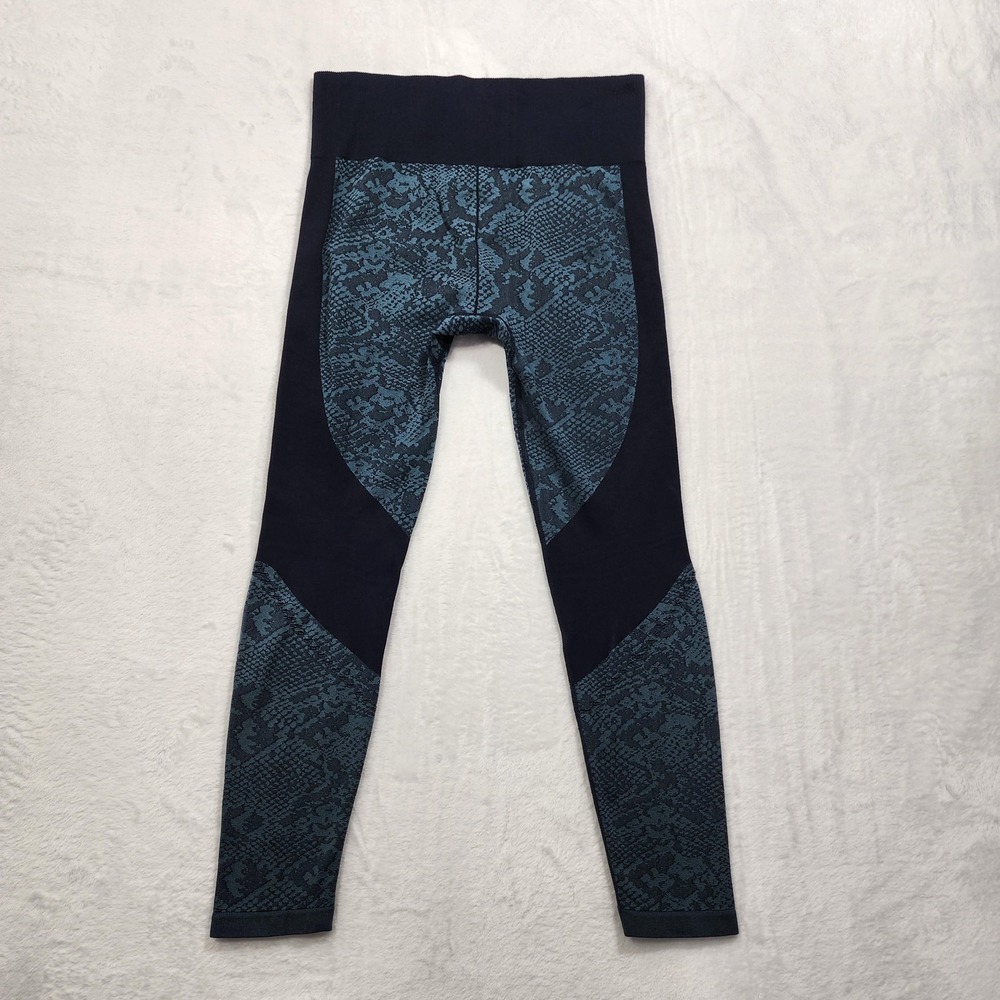 JoyLab Leggings Womens M‎ Teal Nights Snakeskin Jacquard High Waist Seamless 7/8
